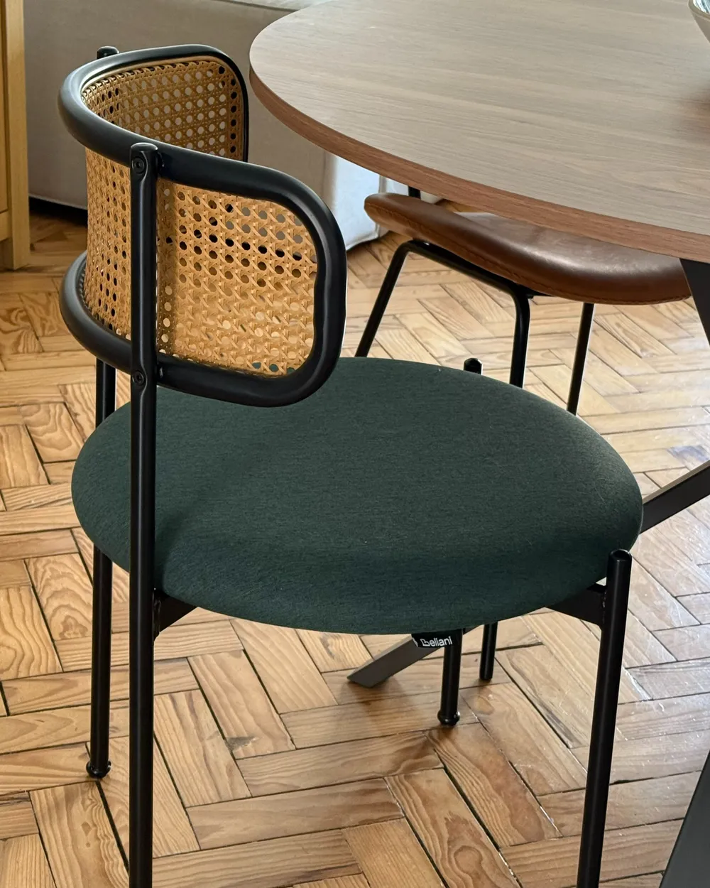 Set med 2 matstolar ANDOVER Metall Grön_983860