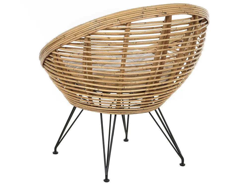 Garden Lounge Set with Table 4 Seater MARATEA/CESENATICO Rattan Natural_878776