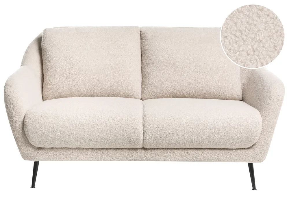 Sofa 2 Seater EIBY Boucle Beige