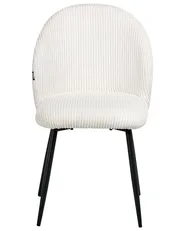 Set of 2 Dining Chairs ELOY Corduroy Off-White_1006520
