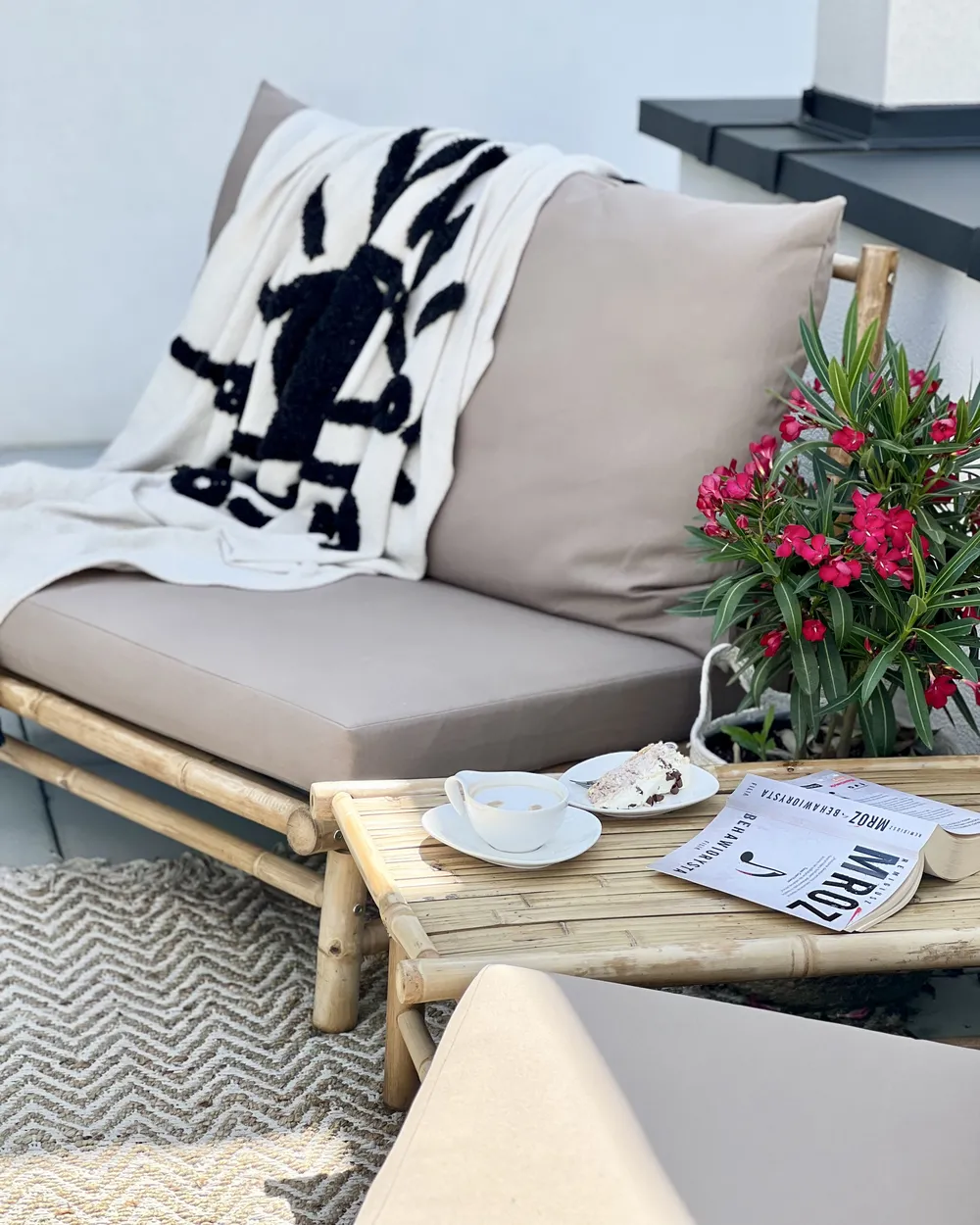 Garden Coffee Table TODI 45 cm 80 cm Bamboo Brown_933173