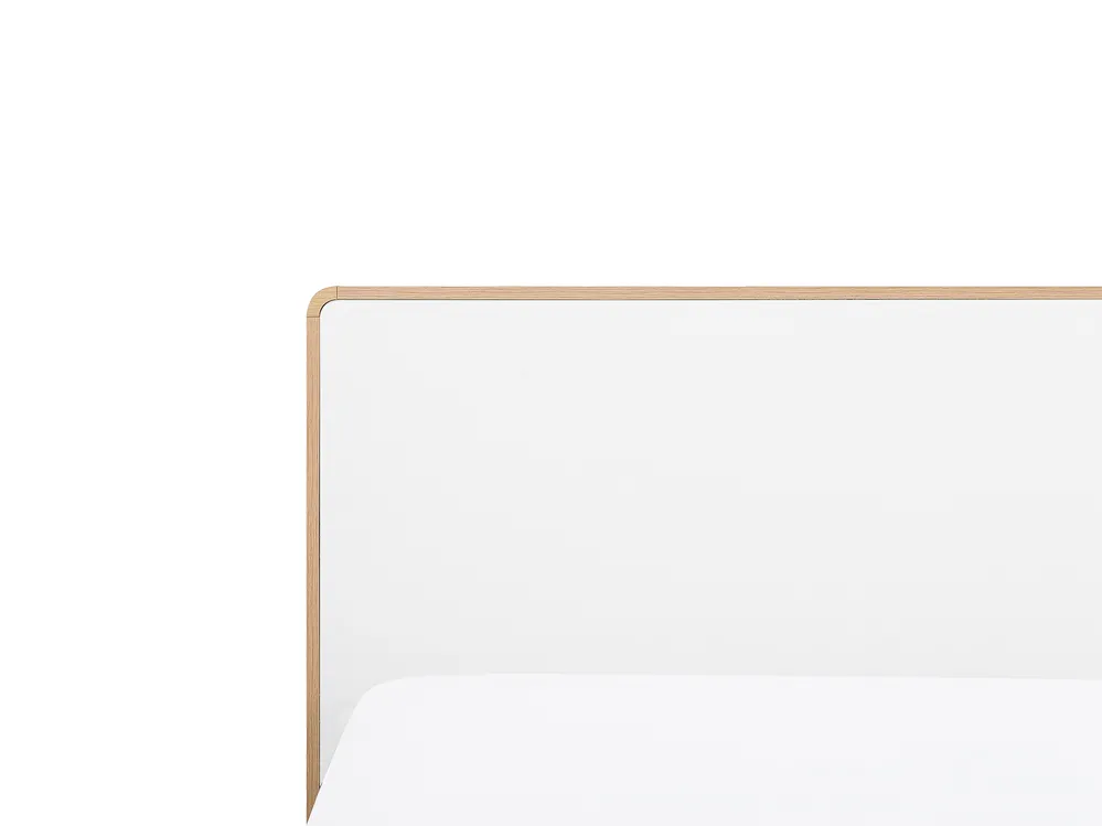 Bed with LED SERRIS 160 x 200 cm (EU King Size) Light Brown_748241