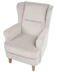 Wingback-tuoli ABSON Vakosametti Beige_1186226