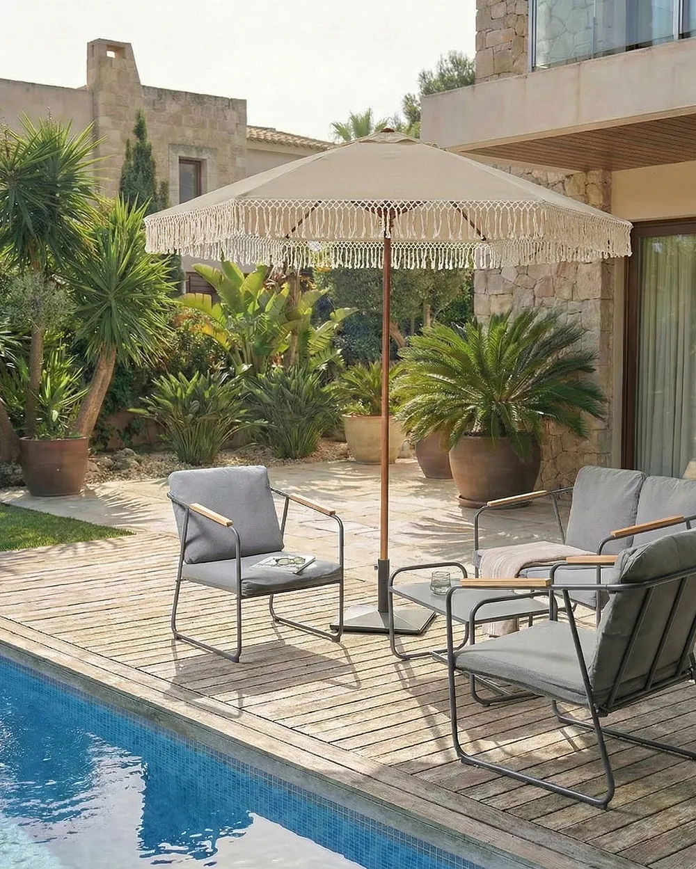 Market Parasol 258 cm MURASA Beige