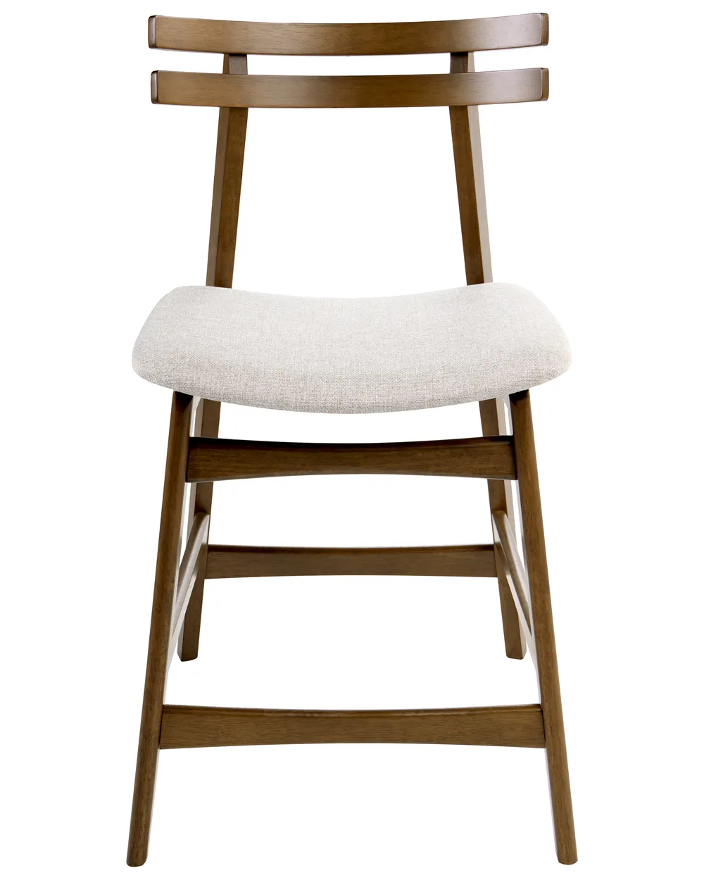 Set med 2 barstolar CYNTHIANA Trä Brun/ Ljusbeige_1060380
