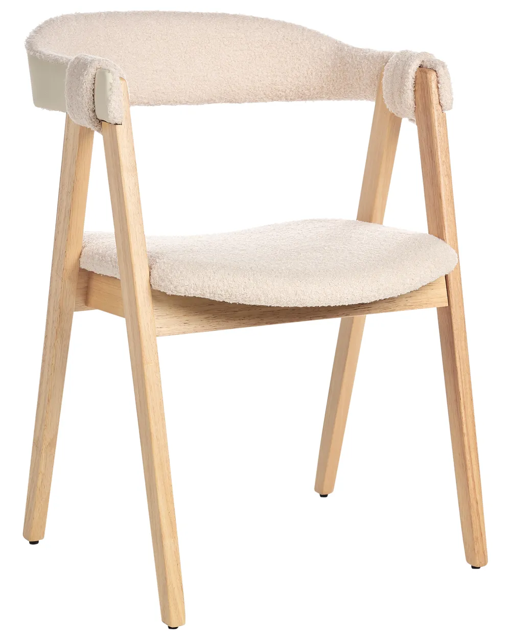 Set of 2 Dining Chairs DAY Boucle Light Brown/ Beige_949160