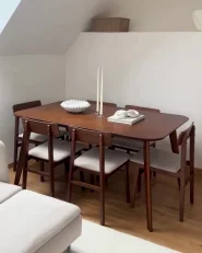 Ruokapöytä EPHRATA Tumma mahonkiviilu 150 cm 90 cm_982015