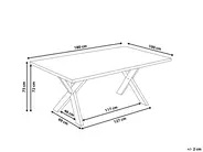 Matbord LISALA Svart 180 cm 100 cm_797802