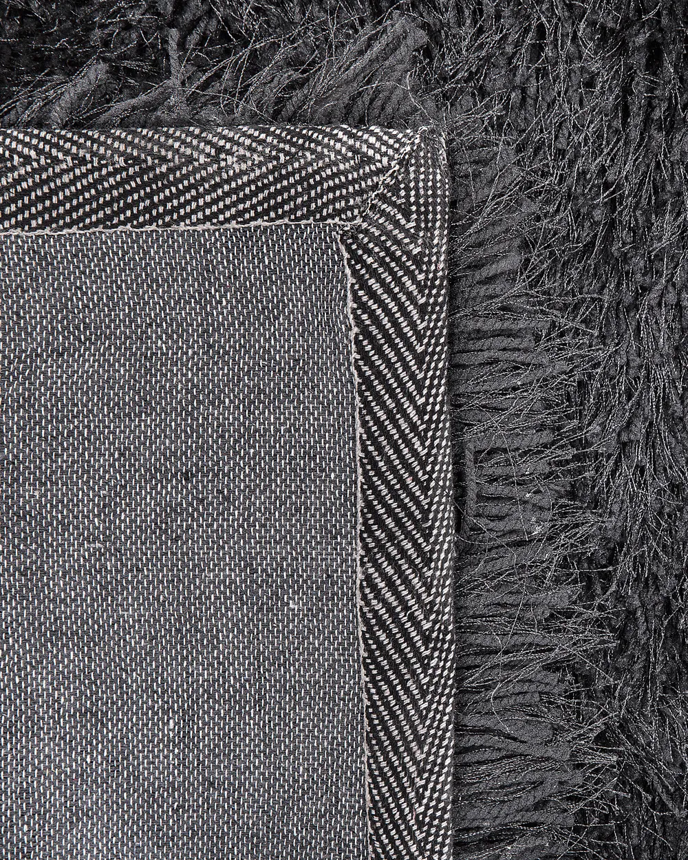 Matta med lång lugg CIDE Svart 140 x 200 cm_746838