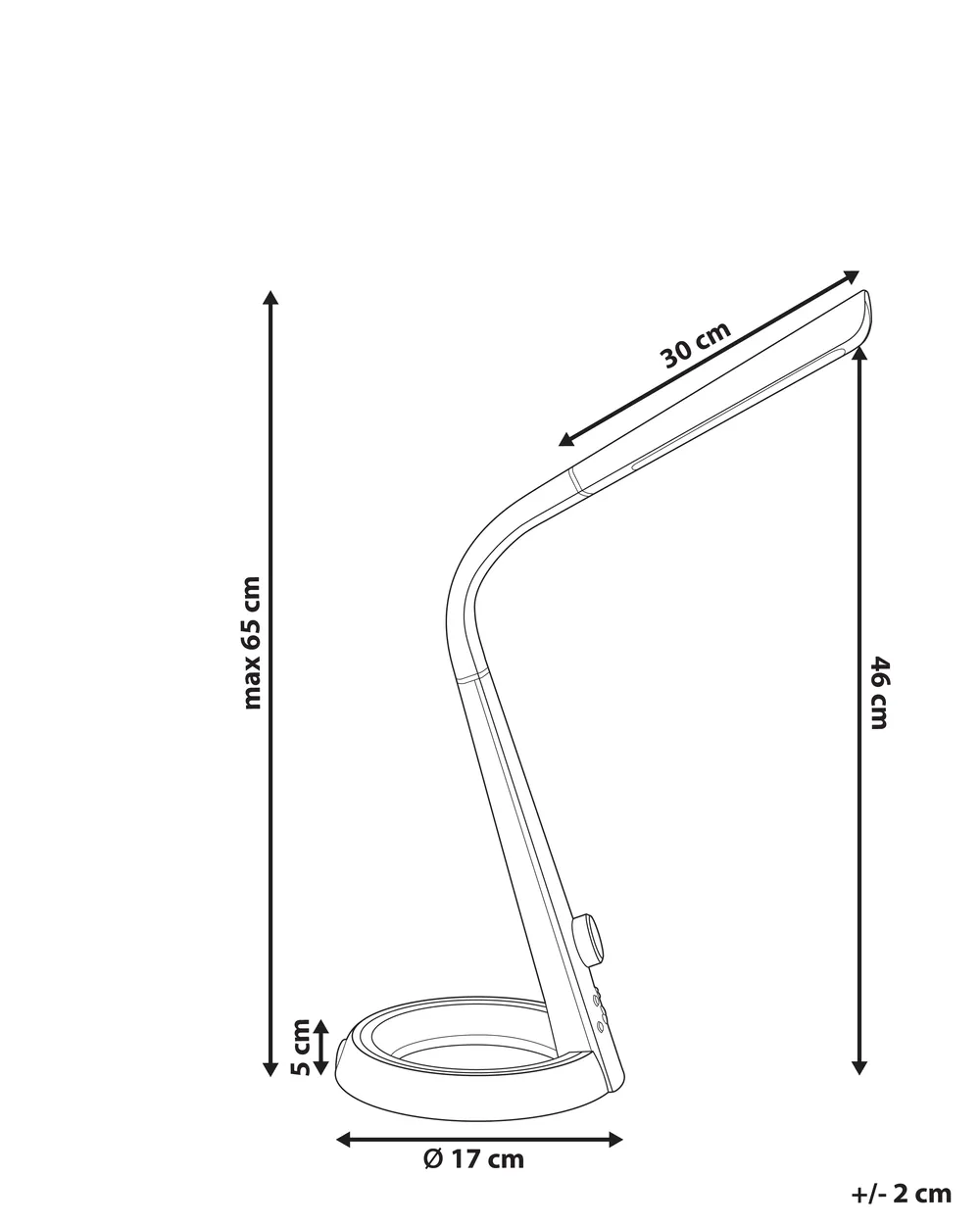 LED Desk Lamp CANOPUS with USB Port Silver_1018974