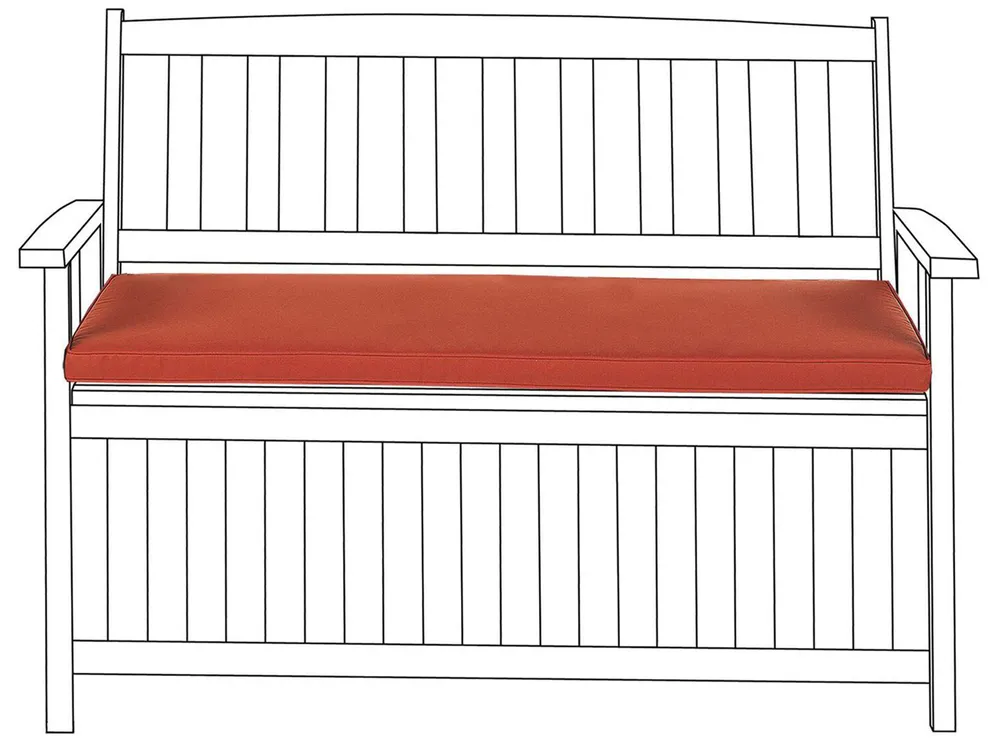 Bench Seat Pad Cushion SOVANA 108 x 45 cm Dark Red