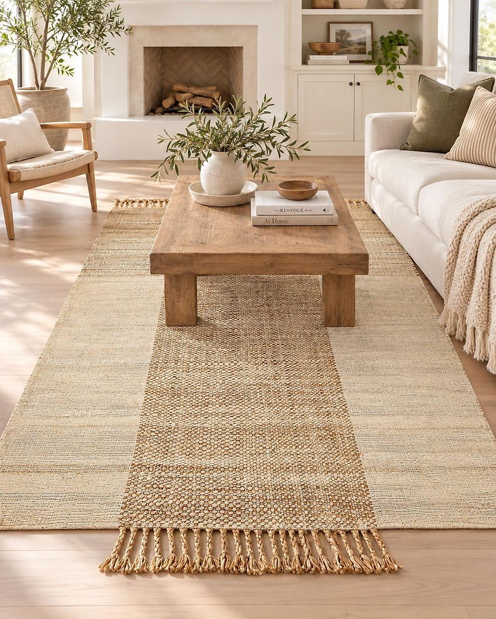 Rug HAMZALAR Beige 160 x 230 cm Jute