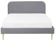 Bed Velvet FLAYAT 180 x 200 cm (EU Super King) Grey_767531
