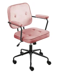 Skrivbordsstol PAWNEE Sammet Rosa_1016701