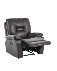Recliner Chair BERGEN with Footrest Faux Leather Brown_681467