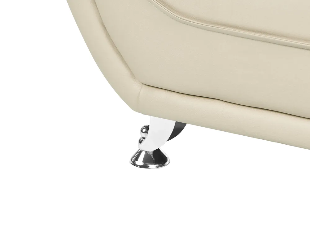 Soffa 3-sits LEIRA Konstläder Beige_1058741