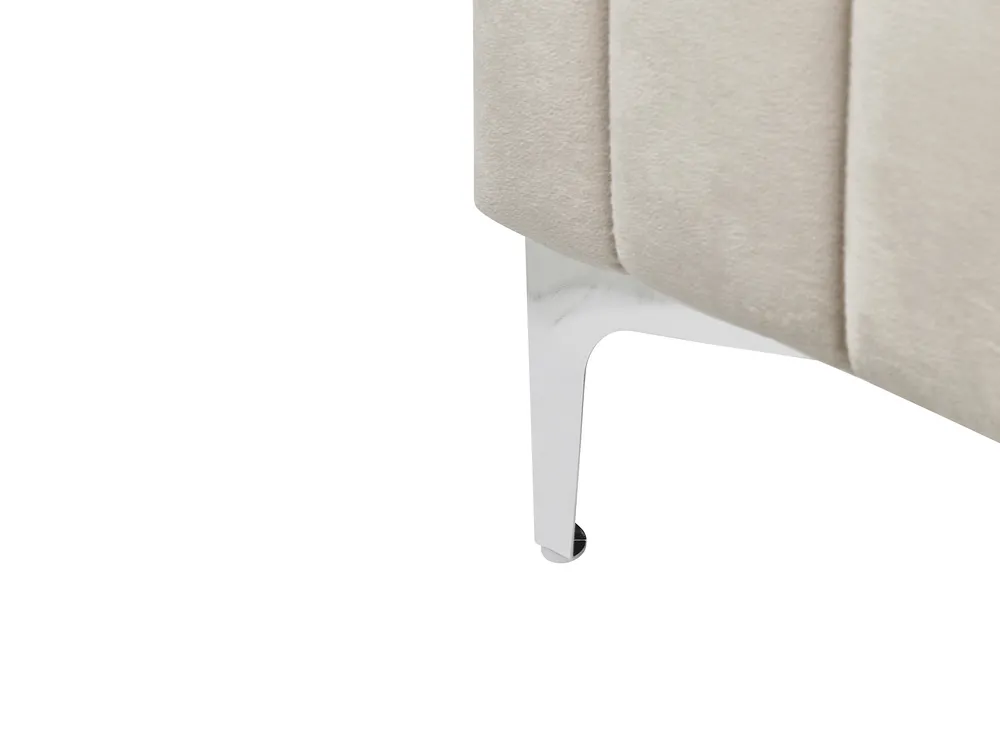 Bed Velvet LUNAN 140 x 200 cm (EU Double) Taupe_803459