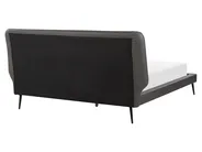Bed Faux Leather ESSONNE 160 x 200 cm (EU King Size) Grey_788930