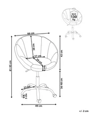 Skrivbordsstol ANNABELLE Bouclé Vit_949985