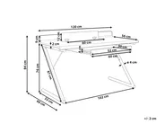 Home Office Desk FOCUS 120 cm 60 cm with Drawers White_801923