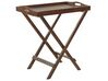 Garden Side Table AMANTEA Folding Acacia Wood Dark Brown