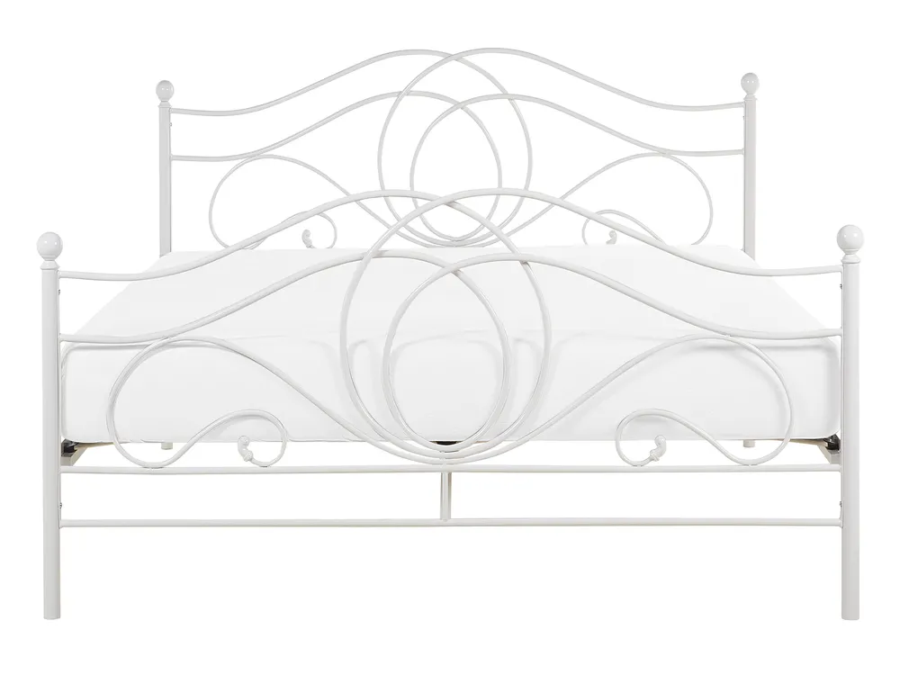 Bed Metal LYRA 140 x 200 cm (EU Double) White_817946