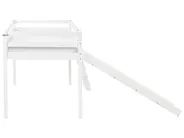 Loftsäng Furu STAPLE 90 x 200 cm med rutschkana Vit_987726