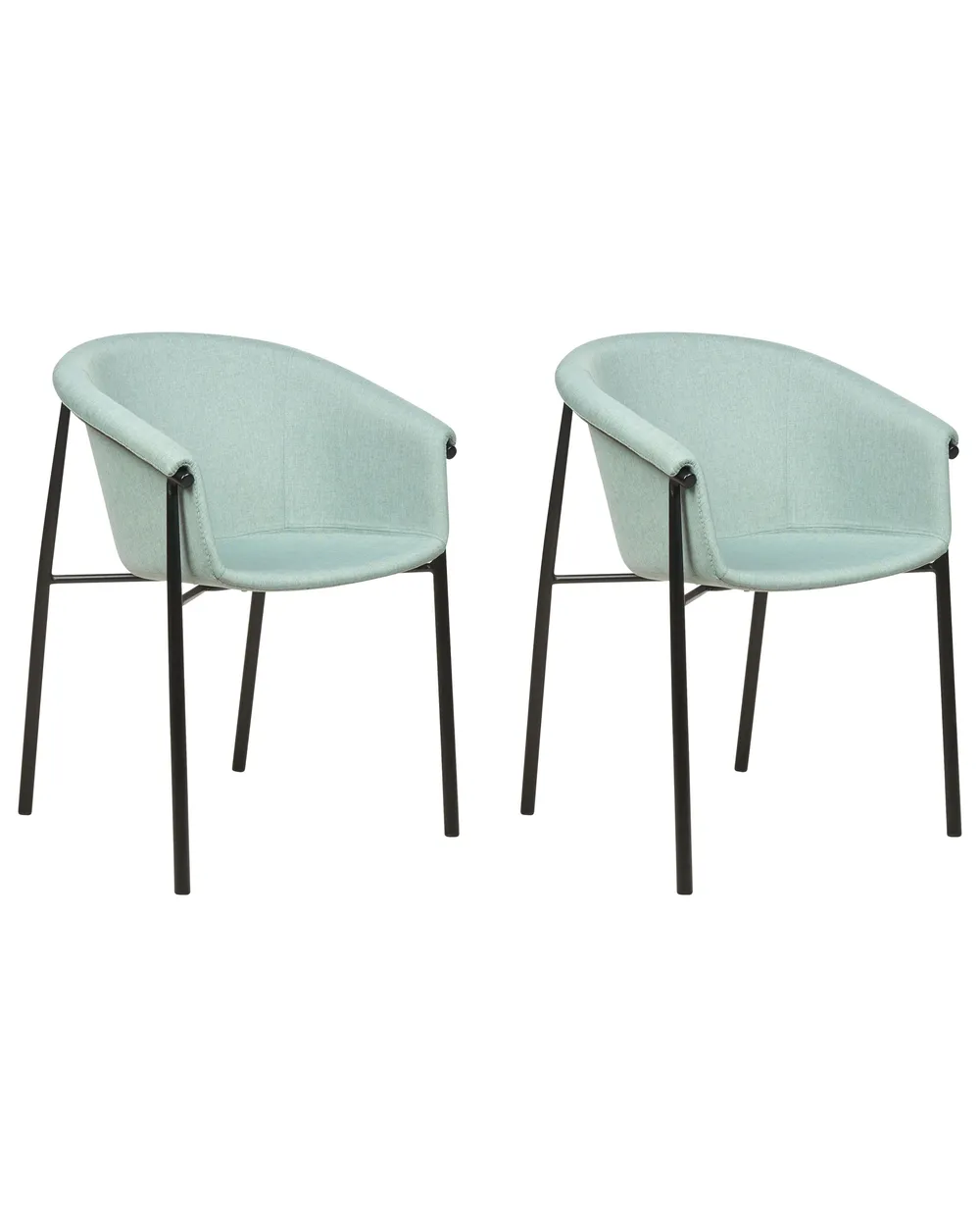 Set of 2 Dining Chairs AMES Mint Green
