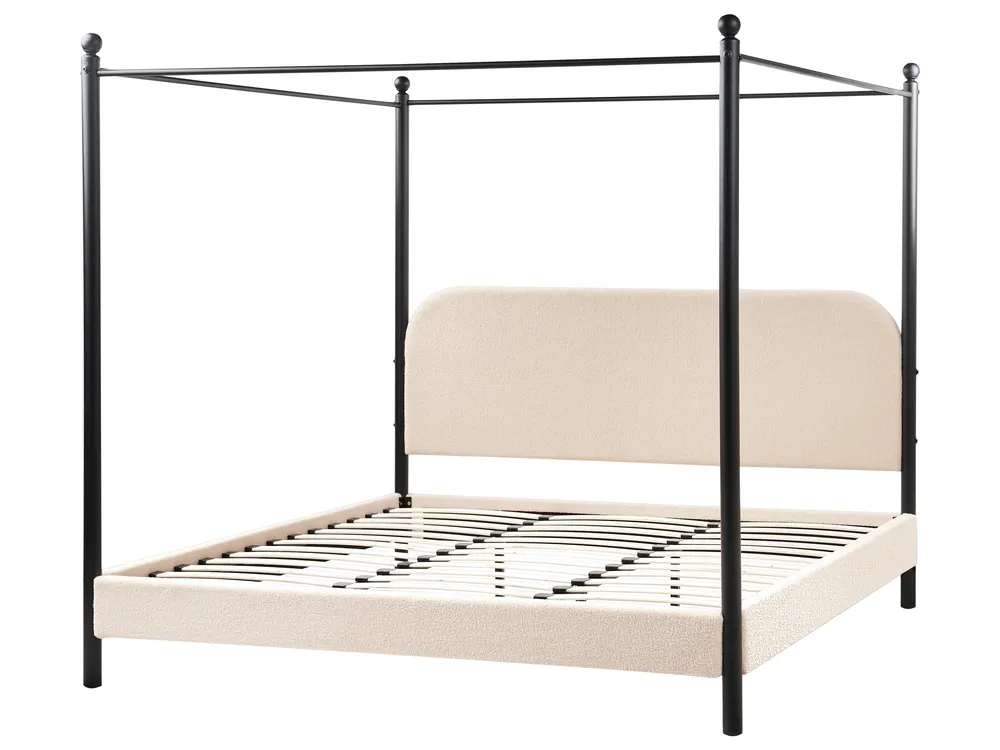Pylvässänky buklee DANNEMOIS 180 x 200 cm Beige_961017