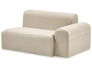 Trädgårdssoffa med fotpall 7-sits BATTIFOLLO Modulär Beige_933843