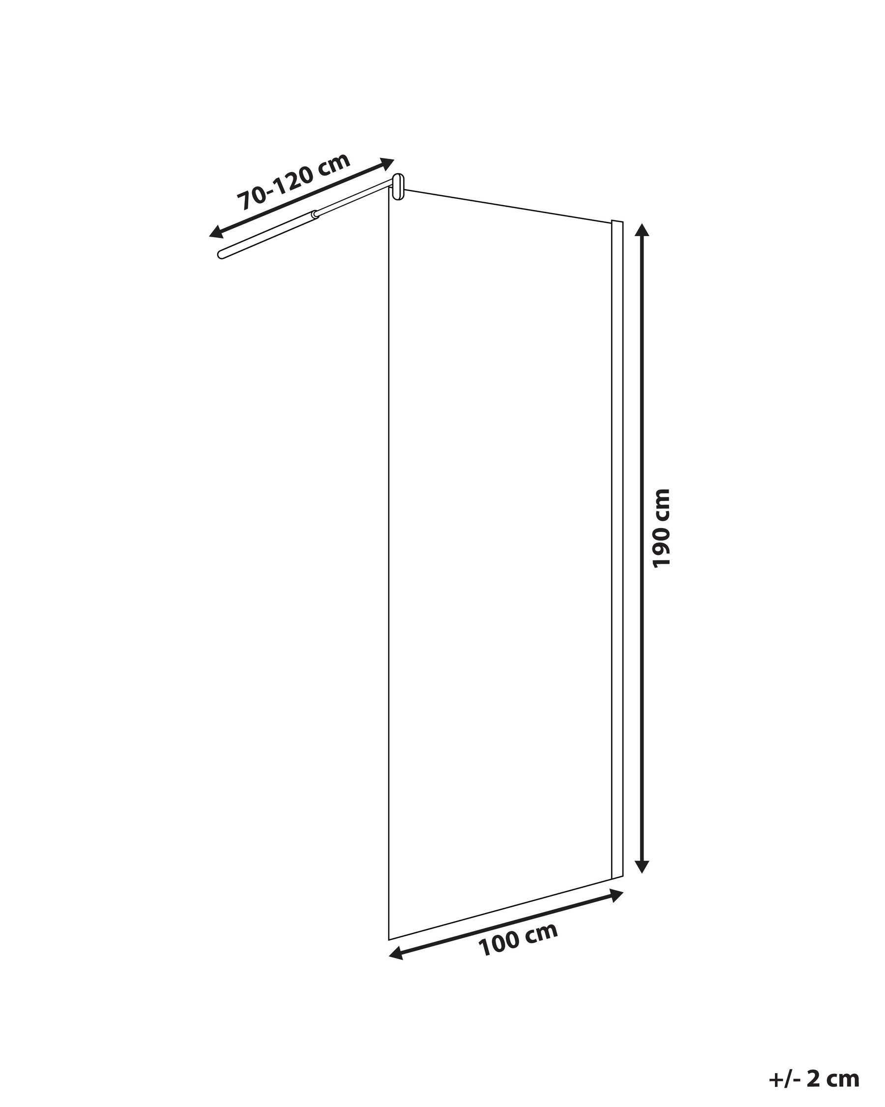 Shower Screen AHAUS 1000 x 1900 mm Black_944295