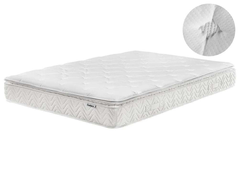Memory Foam Pocket Spring Mattress AURA HYBRID PRO H2/3 Medium 160 x 200 cm (EU King Size)