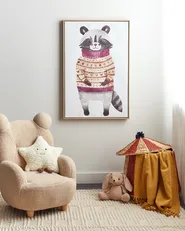 Tavla CAMPLI 63 x 99 cm Djurmotiv Grå_891216