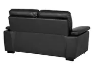 Living Room Set 5 Seater VOGAR Faux Leather Black_730441