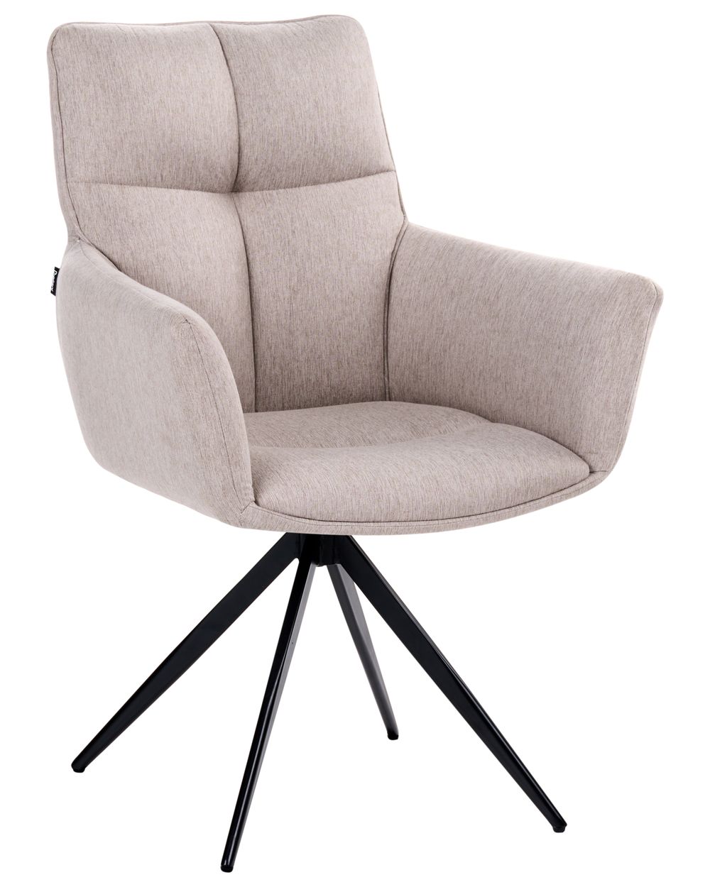 Dining Chair Swivel CORBIE Fabric Beige