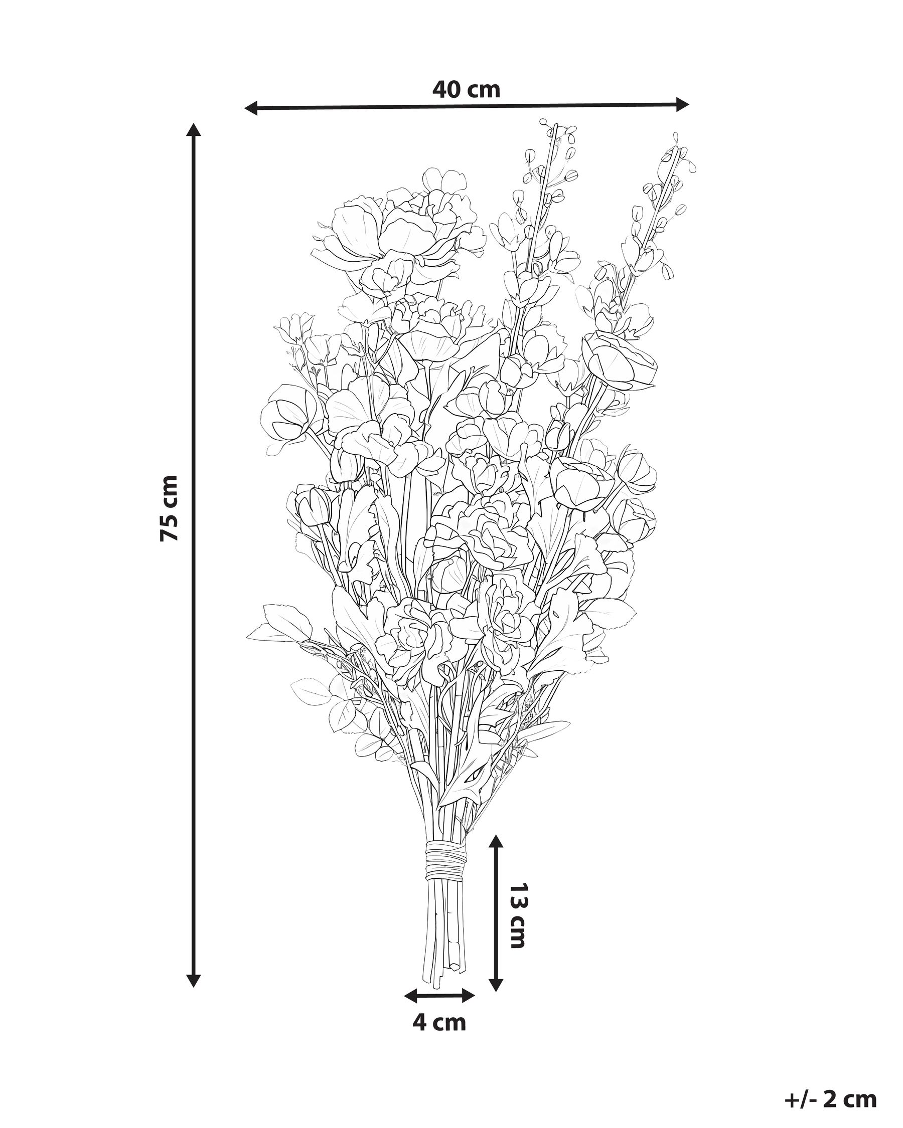 Konstgjord blomsterbukett GRADIL 75 cm Flerfärgad_1028453