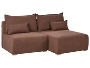 Modular Corner Sofa NERBO Boucle Brown Left Hand_1034412