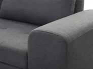 Corner Sofa 4 Seater KIRUNA Fabric Dark Grey Right Hand_326448