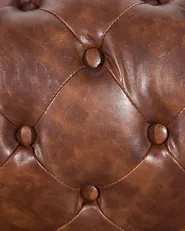 Armchair CHESTERFIELD Faux Leather Golden Brown_537665