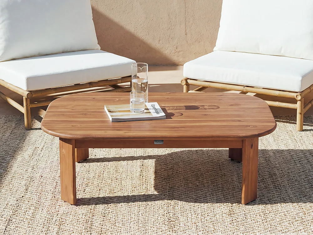 Garden Coffee Table TALSANO 120 cm 80 cm Acacia Wood Brown_1154681