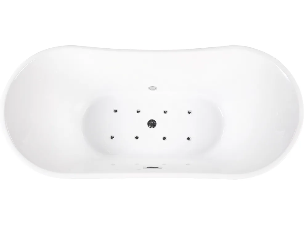 Freestanding Hot Tub with LED ANTIGUA 1680 x 800 mm White_808167