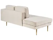 Right-Hand Chaise Longue MIRAMAS Velvet Beige_848688