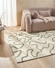 Rug KAPPAR Light Beige 160 x 230 cm Viscose_1059445