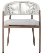 Set of 6 Garden Chairs with Cushions FLAVIA Metal Brown_936225