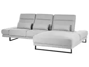 Corner Sofa 4 Seater IKAST Fabric Light Grey Left Hand_959801
