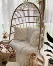 Hängstol med stativ ALLERA Konstrotting Beige_923186