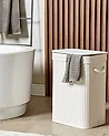 Laundry Basket KALUTARA Bamboo White 72 L