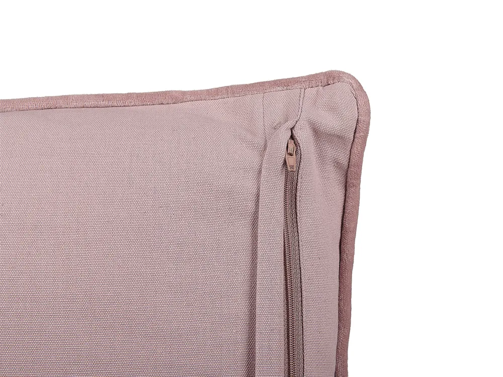 Throw Cushion ROMNEYA 45 x 45 cm Velvet Pink Floral Pattern_838225