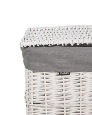 Set of 5 Baskets ELLA Willow Wood White 50/86 L_939846