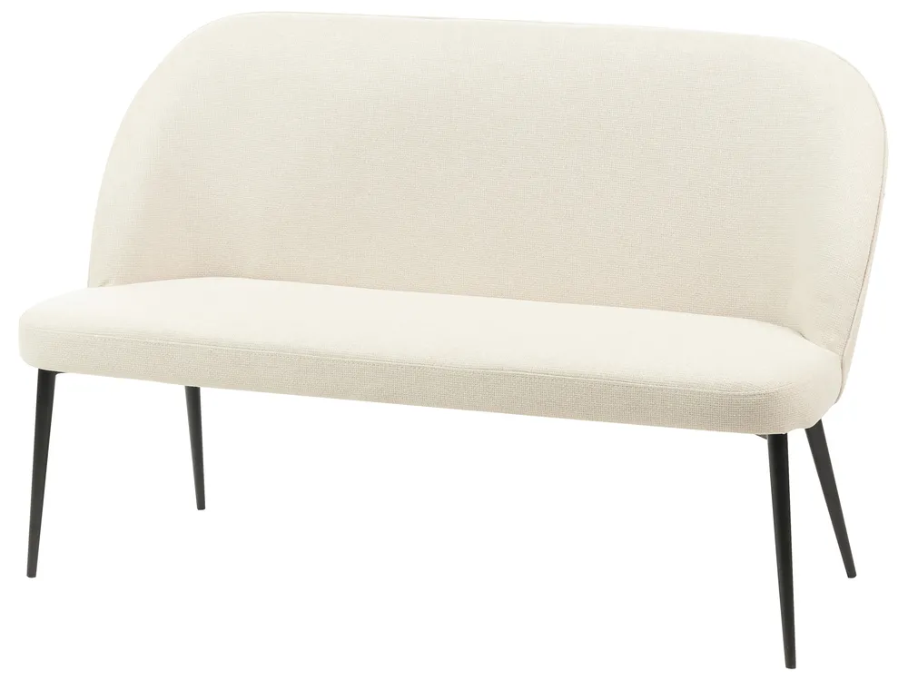 Dining Bench 2 Seater OSBY Fabric Light Beige_929090